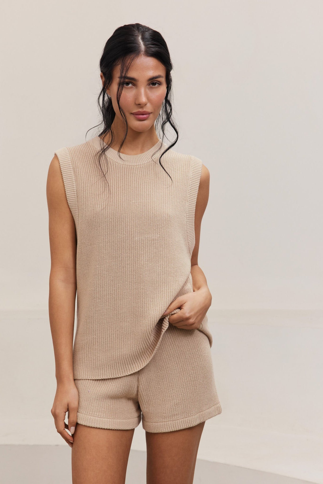 Stella Sleeveless Top - Champagne