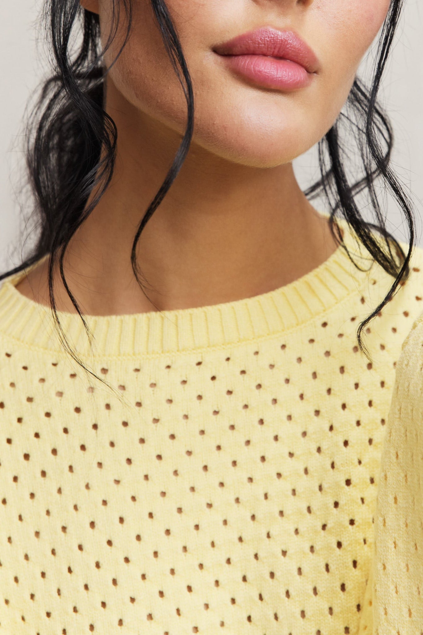 Olly Crochet Sweater - Vanilla