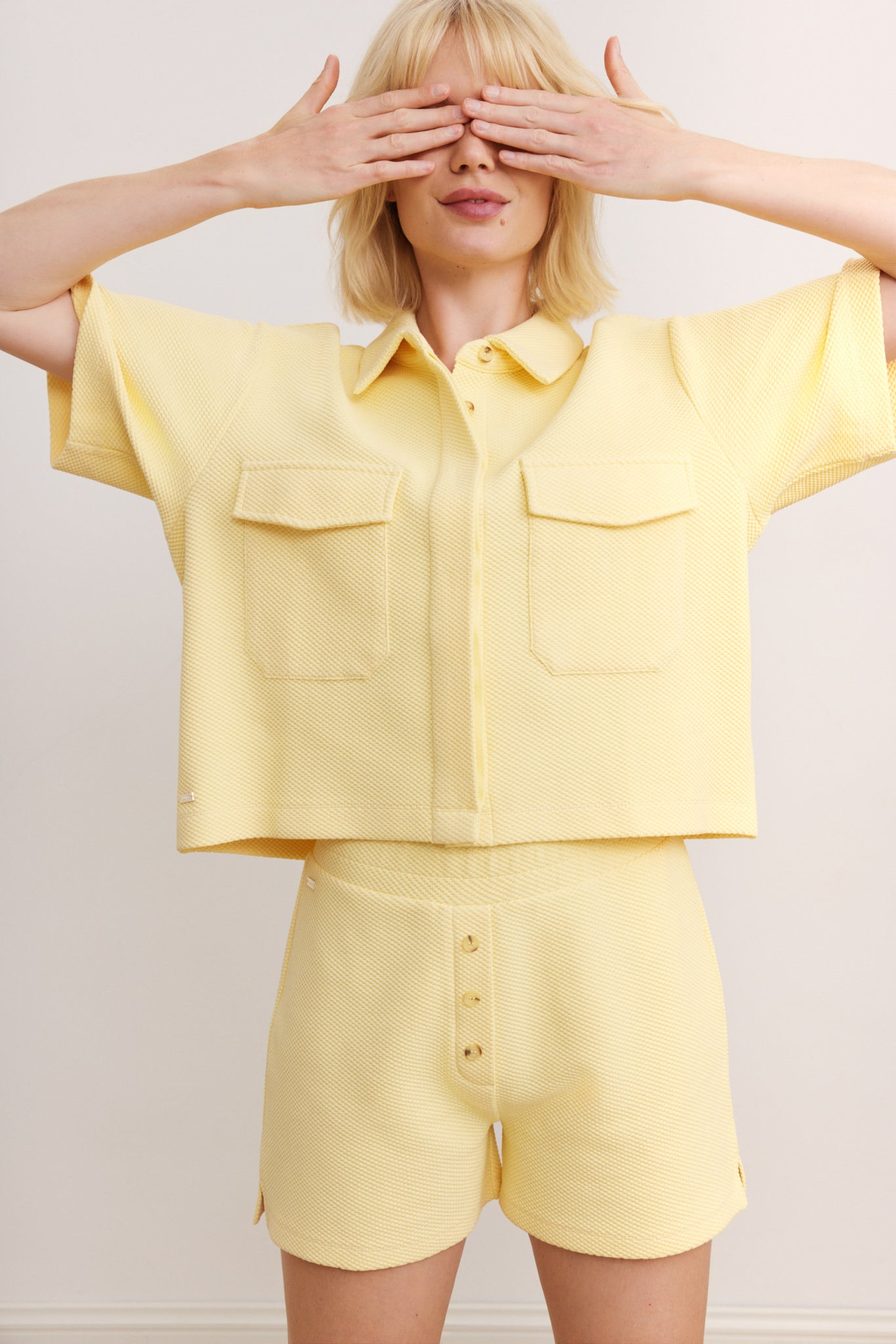 Moon Short Sleeve Blouse - Vanilla