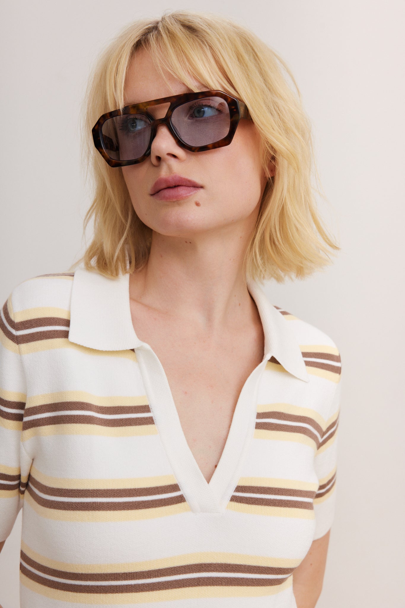 Olly Polo Dress - Vanilla Multi