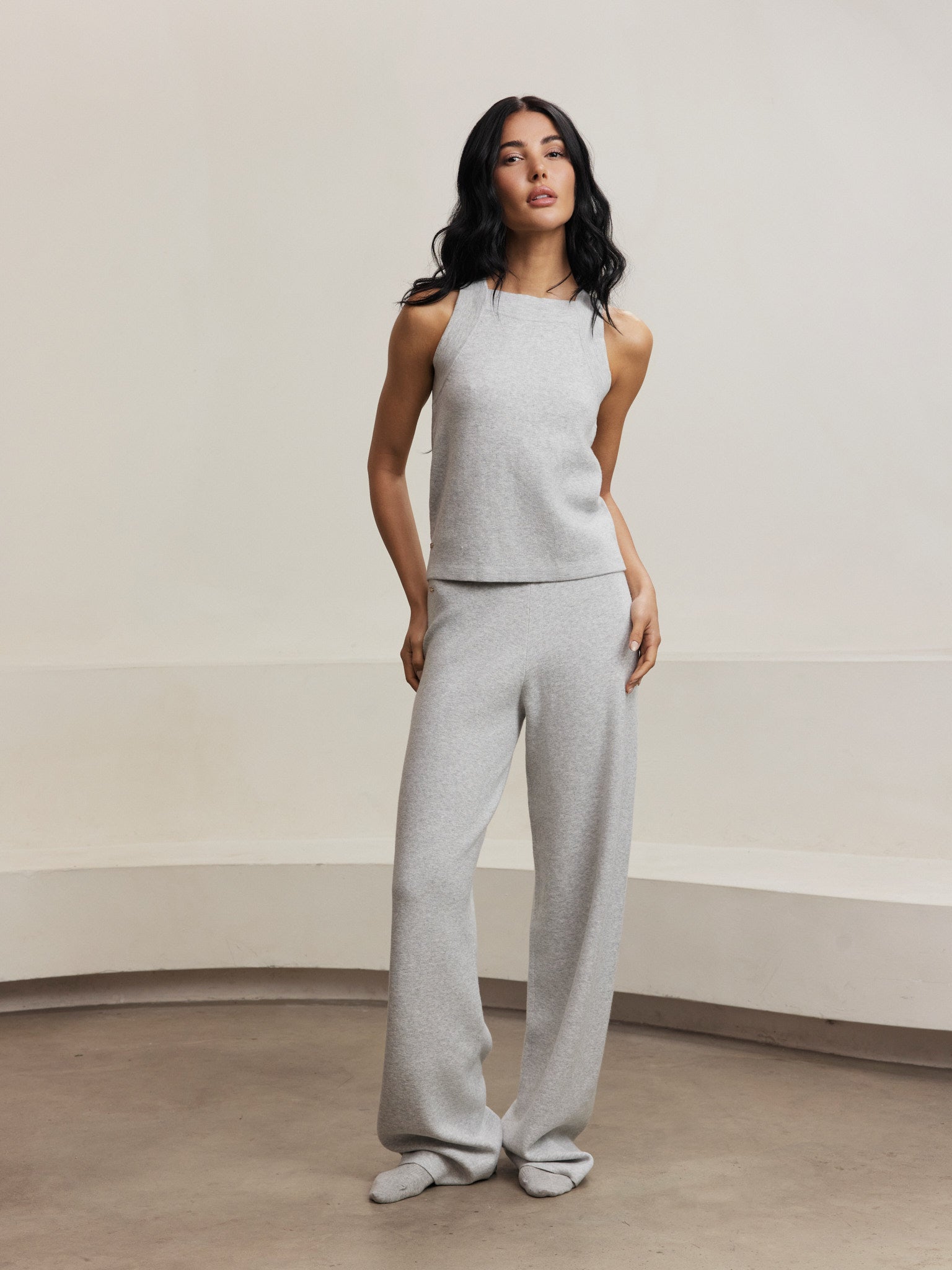 Olly Tank - Grey Melange