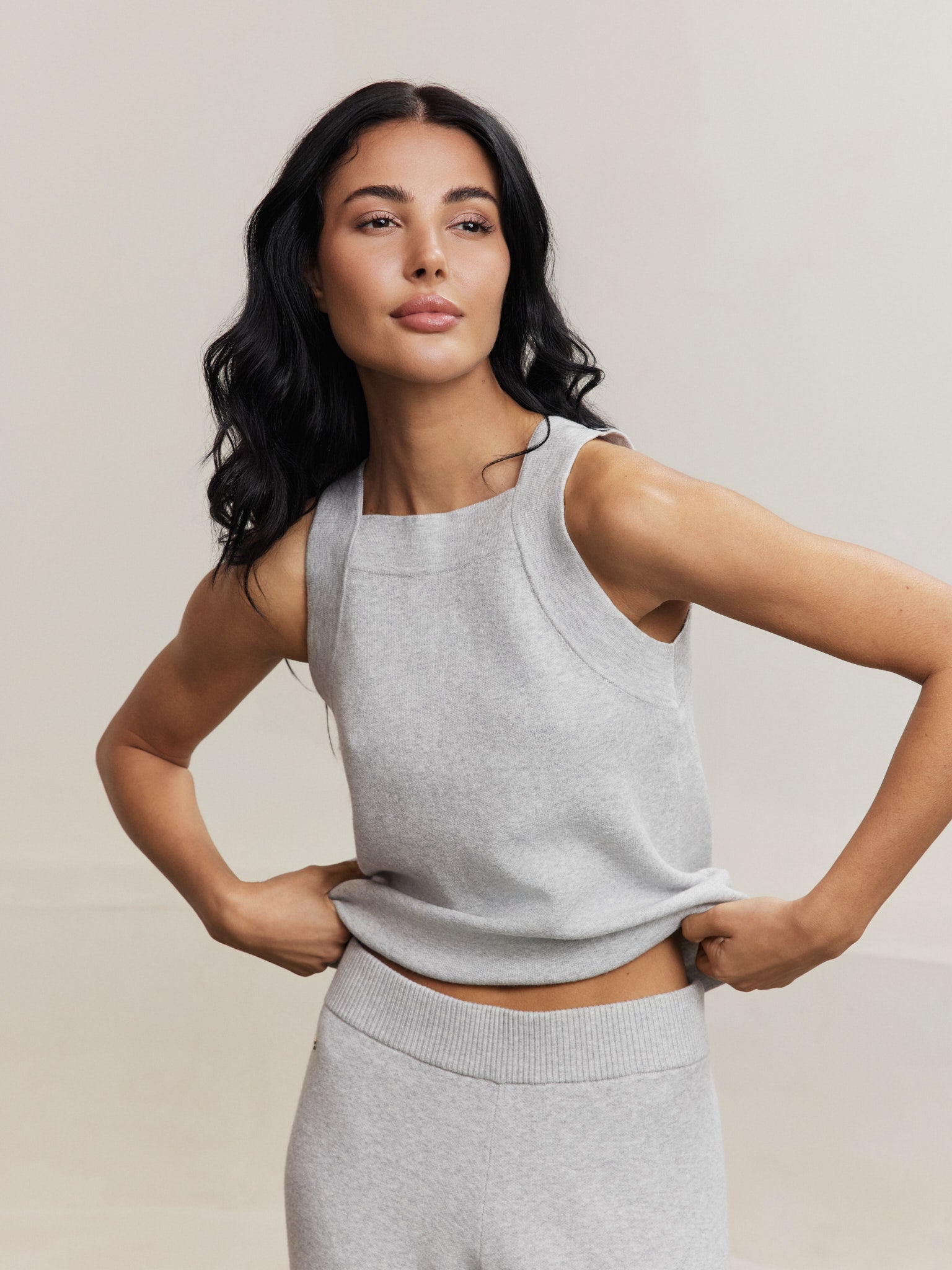 Olly Tank - Grey Melange