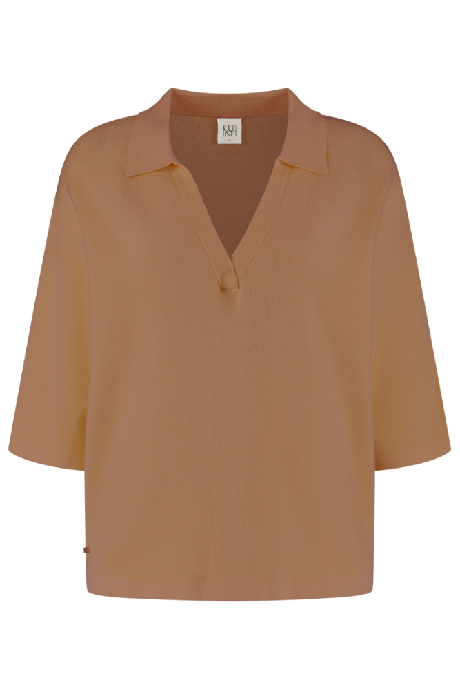 Olly V Neck Top - Light Toffee