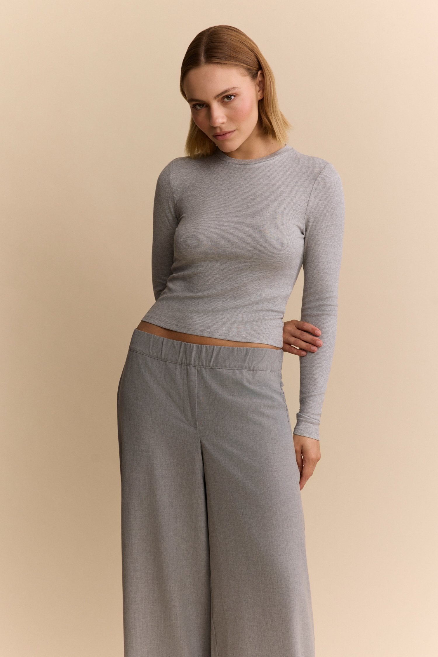Mila Long Sleeve - Grey Melange