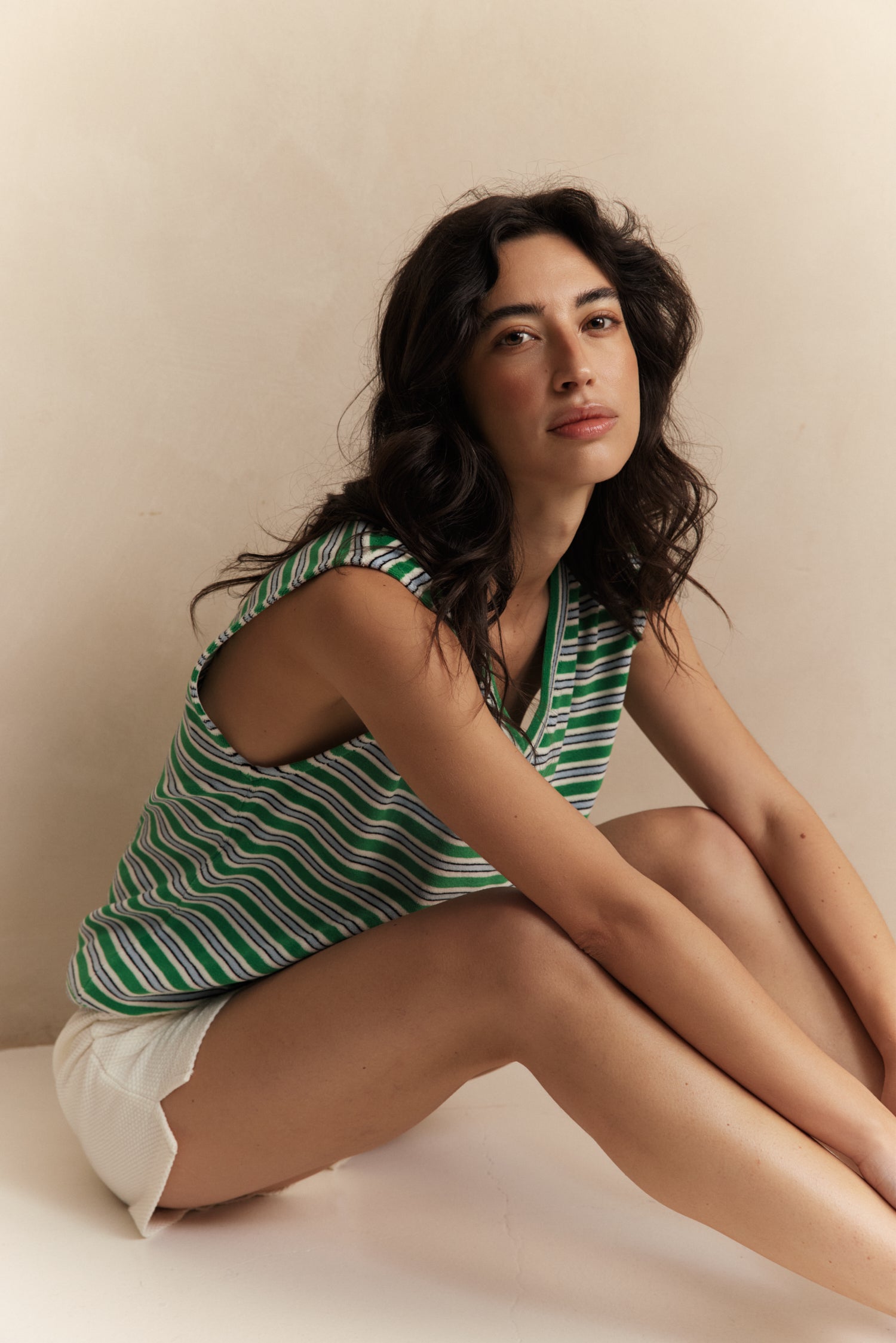 Abby Terry Sleeveless Top - Jade
