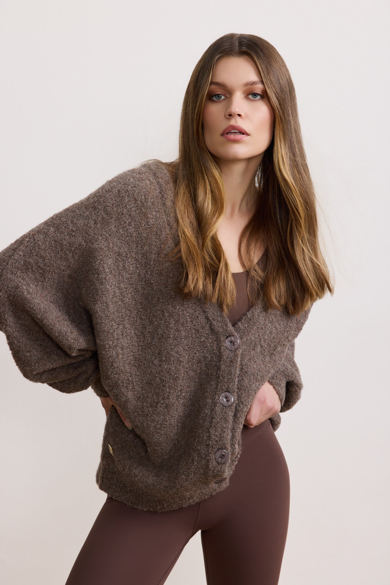 Suki Oversized Cardigan - Chocolate