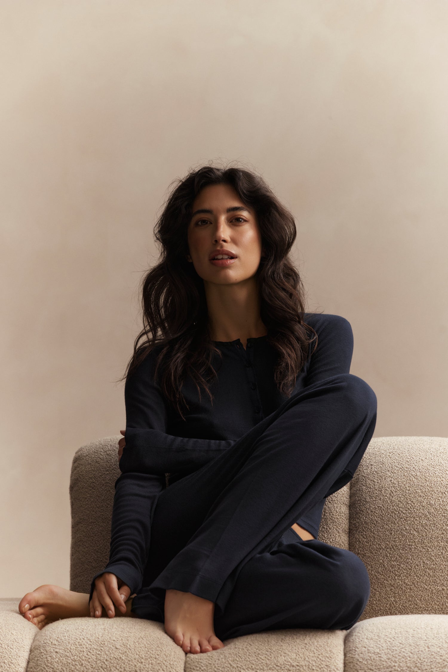 Mila Straight Pants - Navy