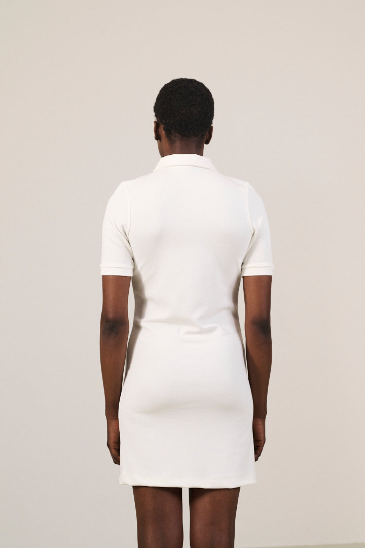 FOREST ESSENTIEL polo dress - Marshmellow