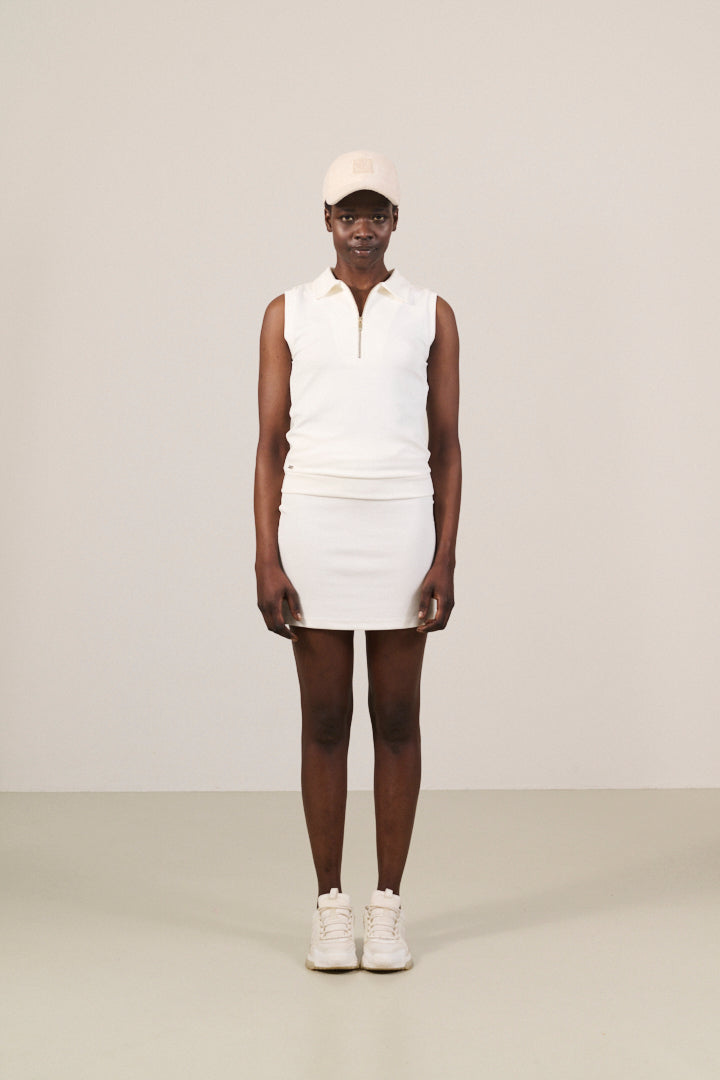 FOREST ESSENTIEL sleeveless polo - Marshmellow