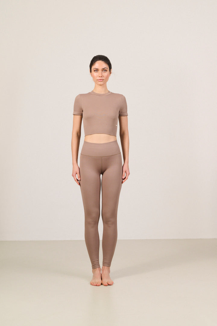 LUNA SCULPT seamless high-waisted rib legging - Fossil