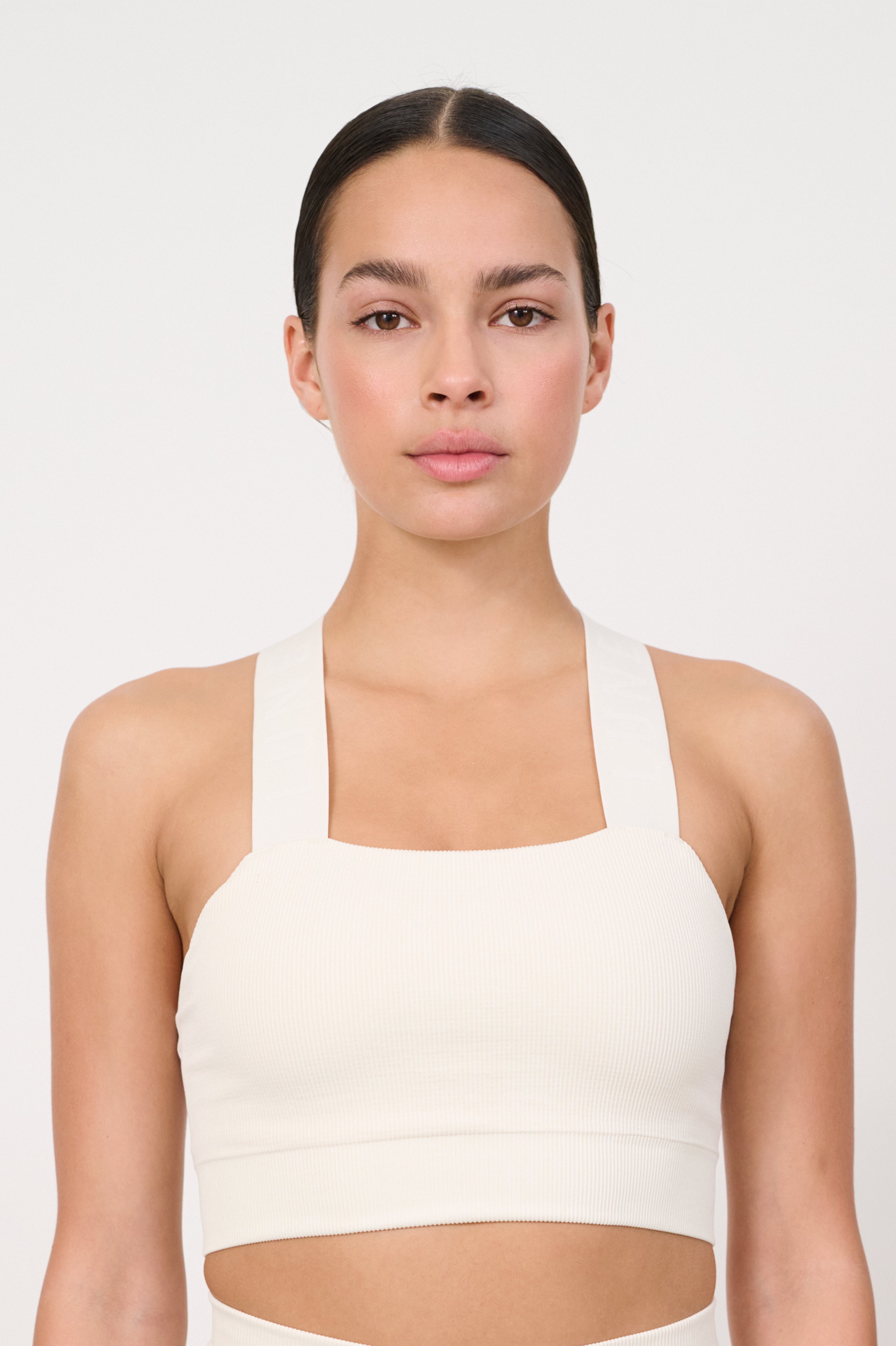 LUNA SCULPT light support bandeau rib bra - Marshmellow