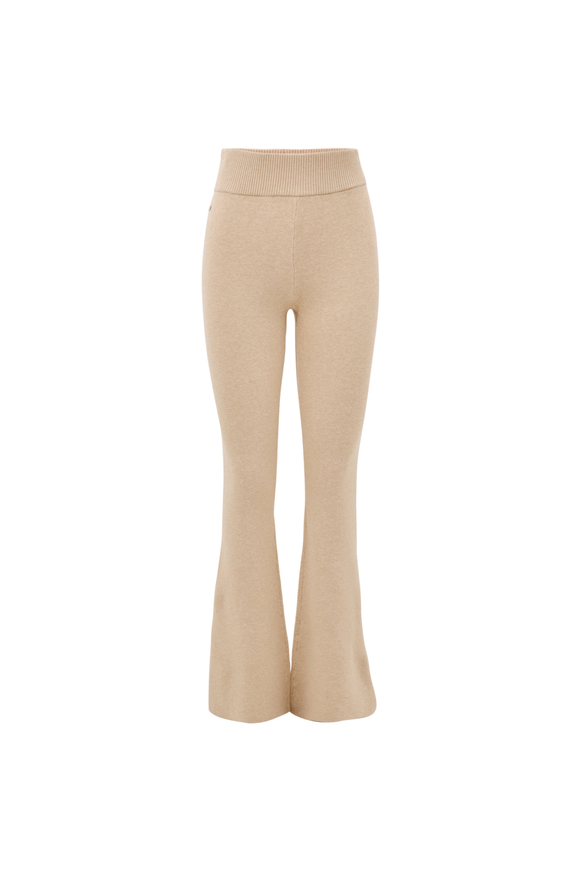 OLLY Flare pants - Beige Melange