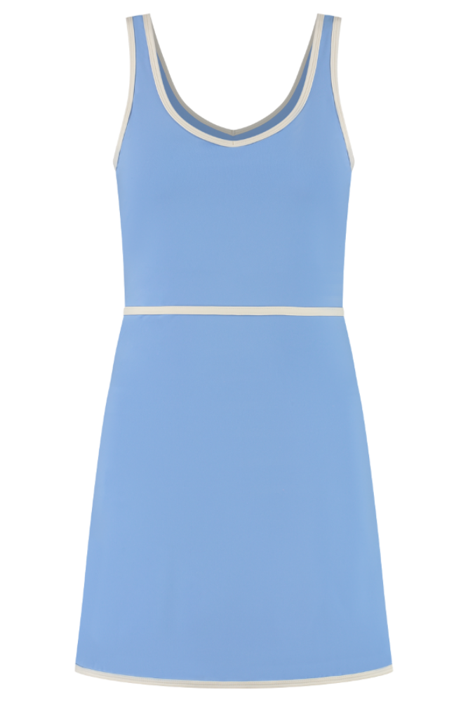 River Lift Allstar V Neck Dress - Brilliant Blue