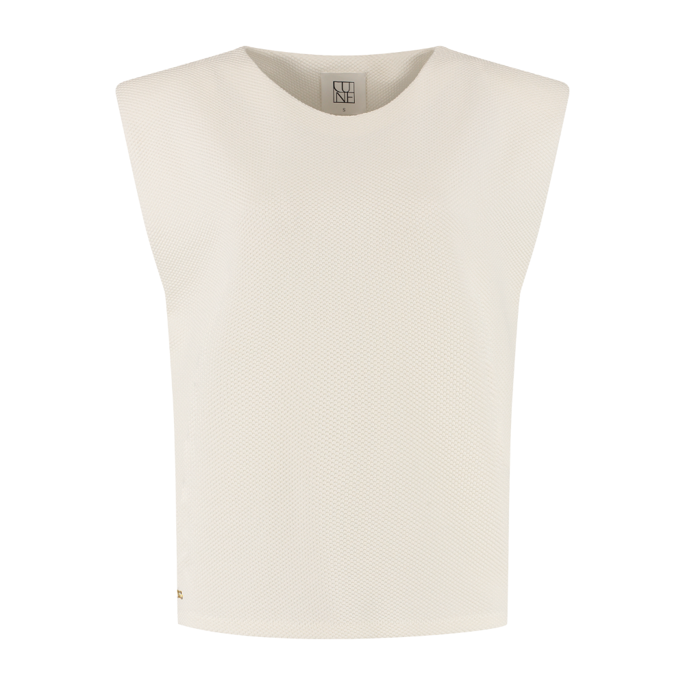 Moon Padded Shoulder Top - Marshmellow