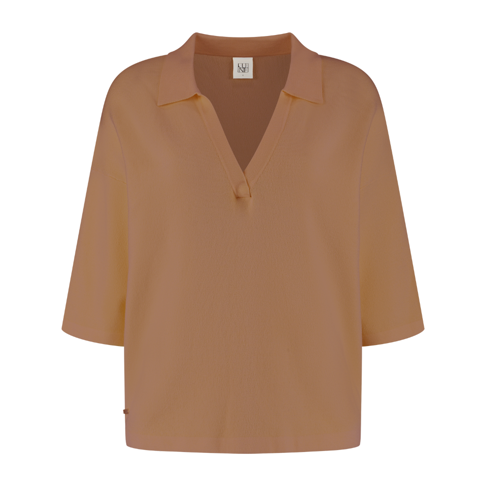 Olly V Neck Top - Light Toffee