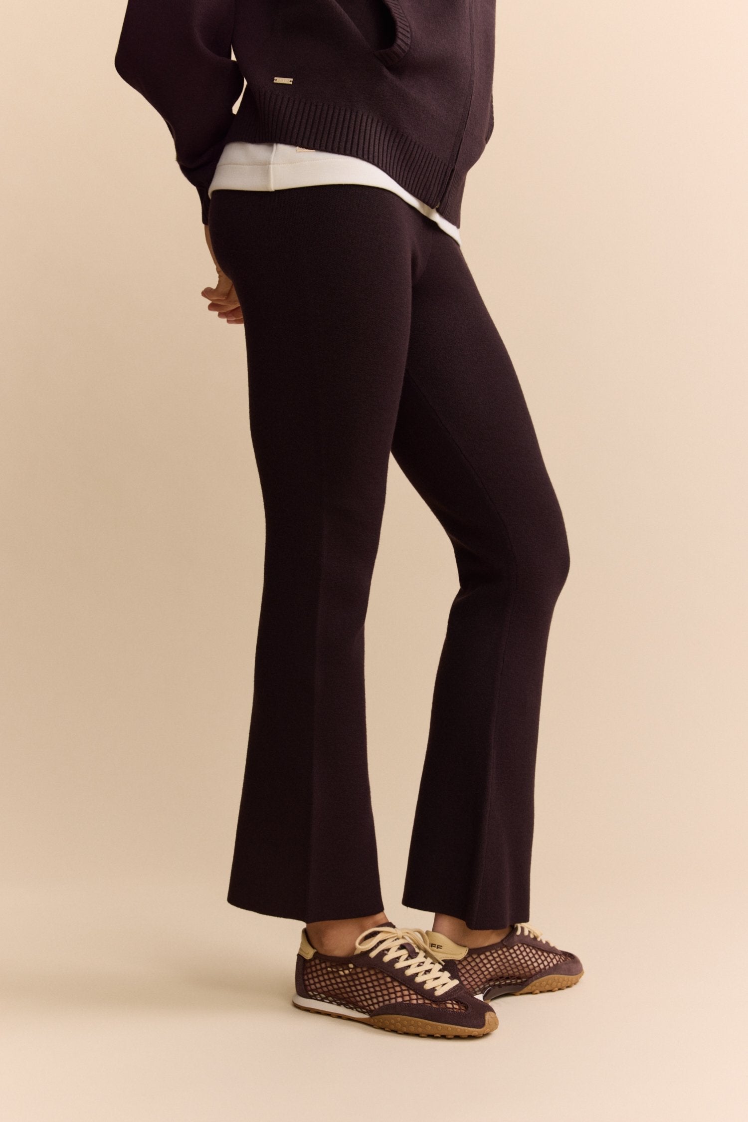 Olly Kick Flared Pants -  Dark Espresso