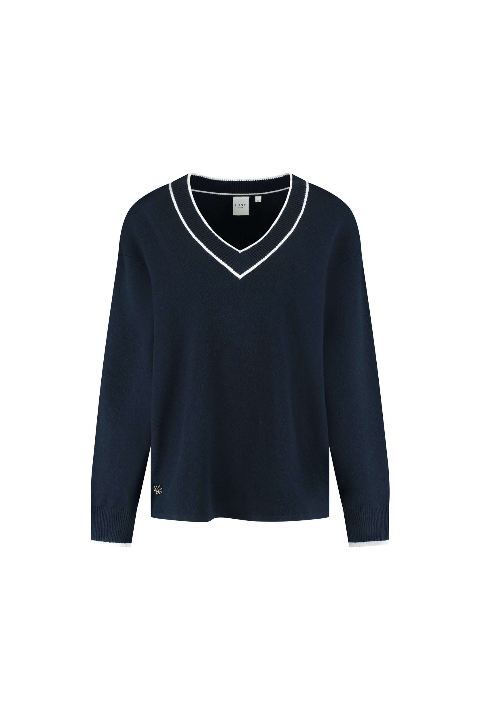 Olly V-Neck Sweater - Dark Blue