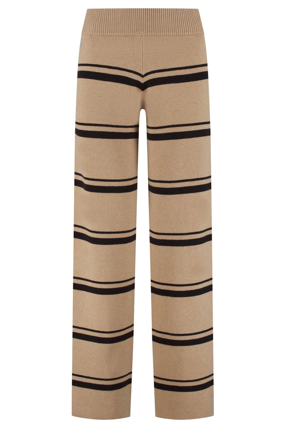 Olly Striped Pants - Camel / Espresso