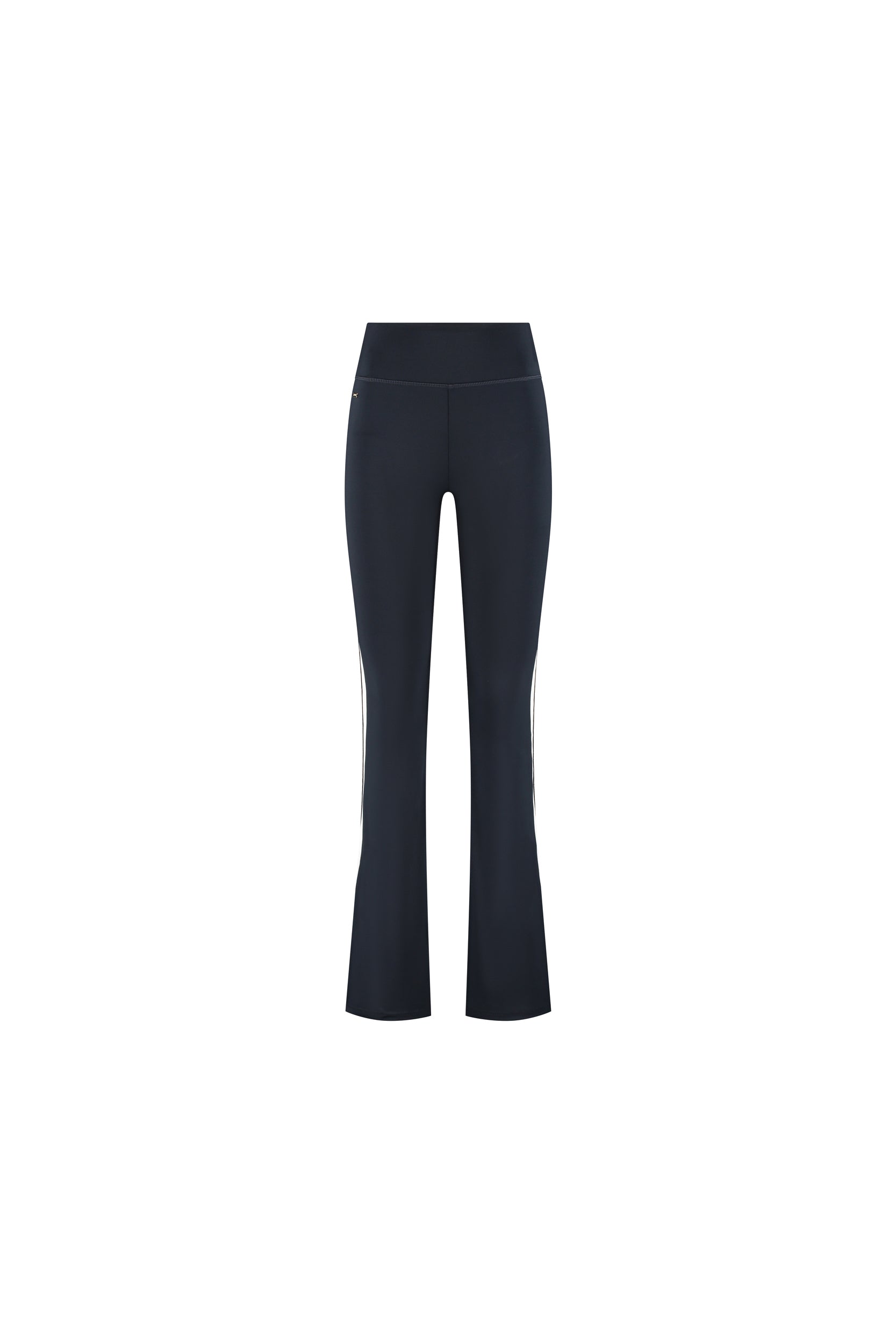 Sienna Shape Striped Flared Leggings - Dark Blue