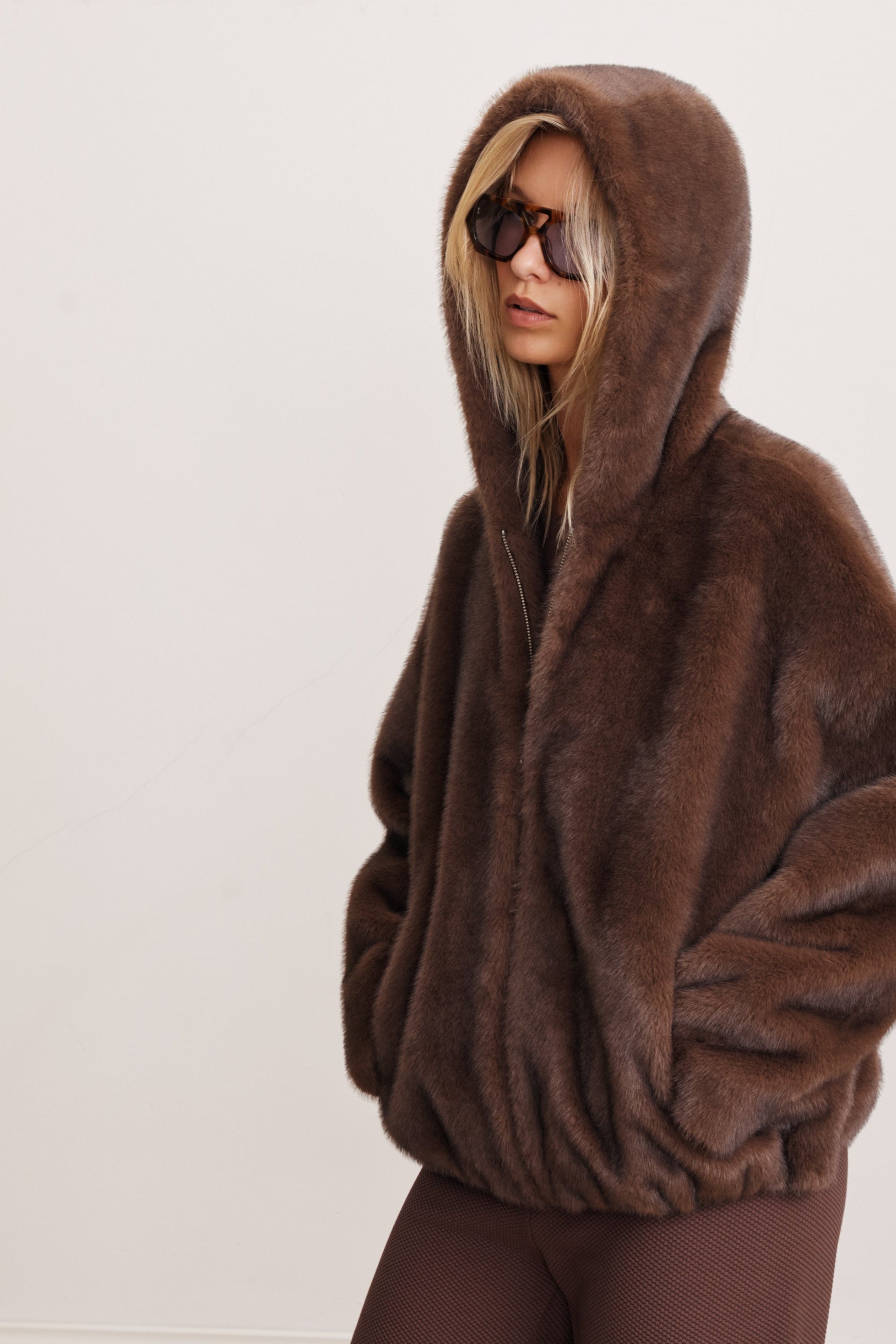 Valerie Hooded Jacket - Chocolate