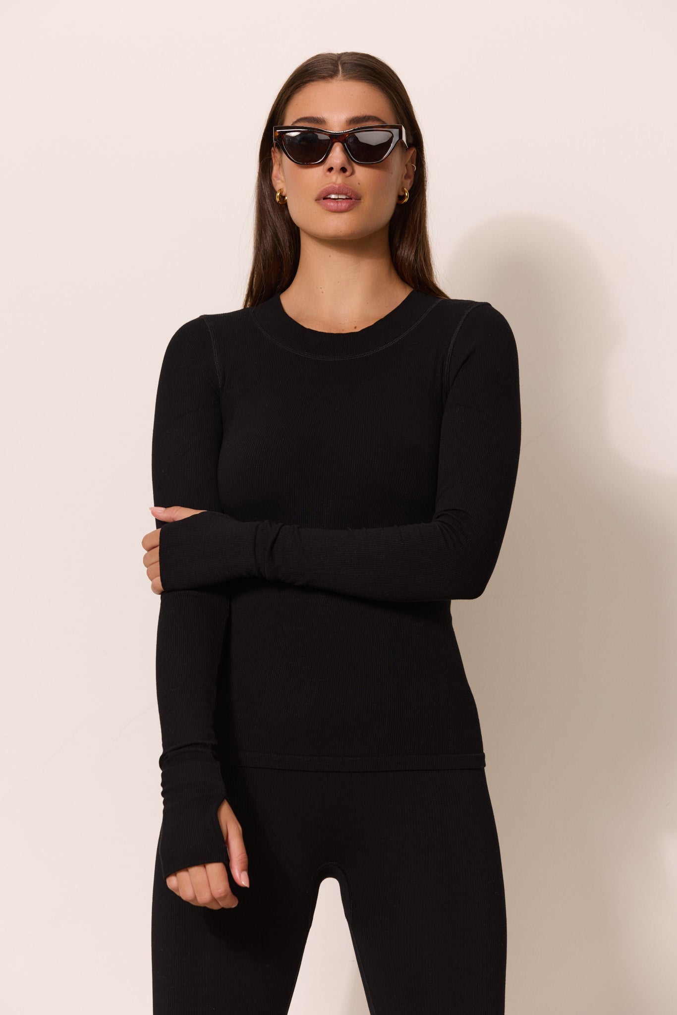 MAIA MicroModal soft rib longsleeve - Black