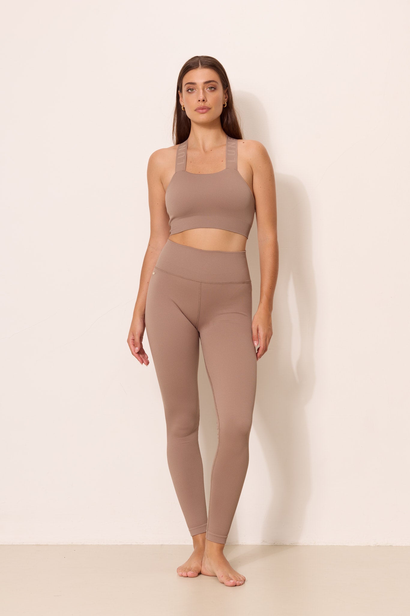 LUNA SCULPT seamless high-waisted rib legging - Fossil