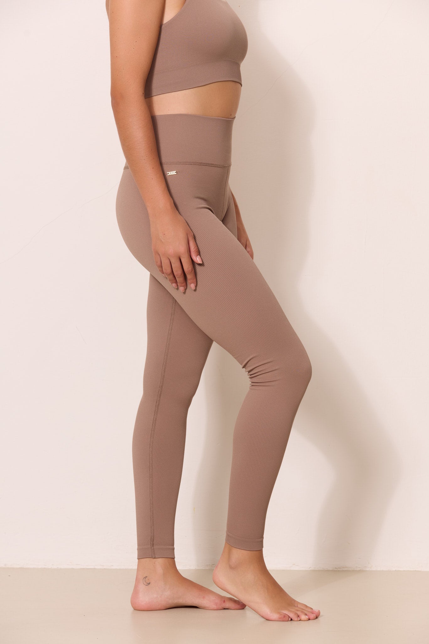 LUNA SCULPT seamless high-waisted rib legging - Fossil