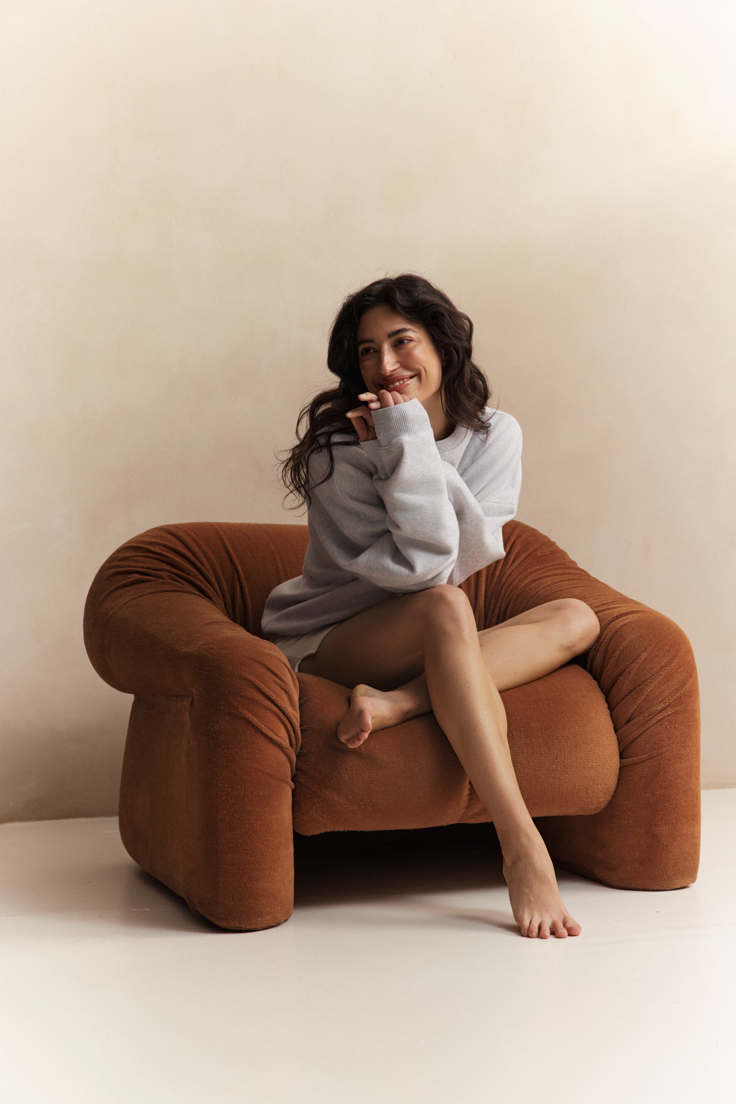 Amelia Crewneck Sweatshirt - Grey Melange