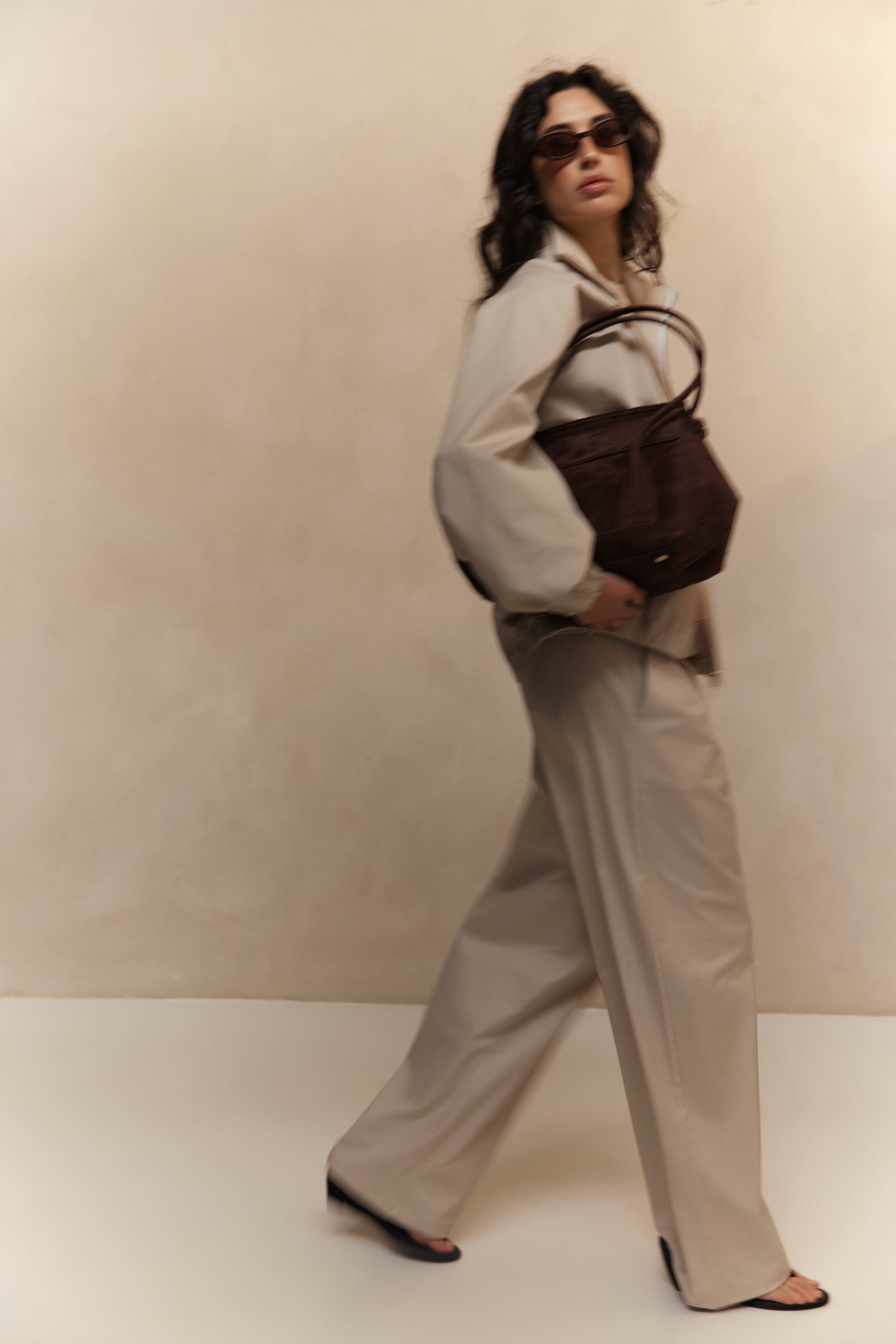 Norah Wide Leg Pant - Beige