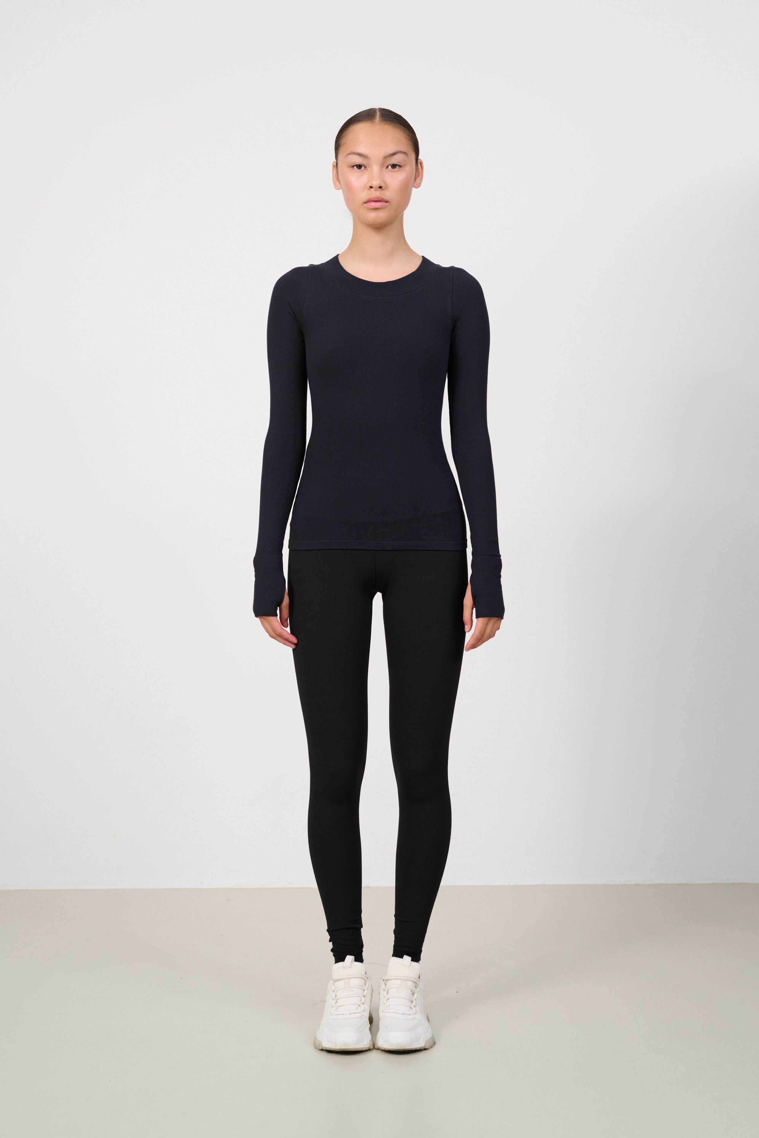 MAIA MicroModal soft rib longsleeve - Black